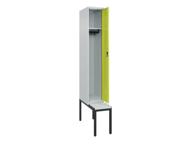 locker met bank,HxBxD 2120x300x815mm,1vak,vak B 300mm,cilinderslot