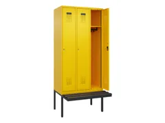 locker met bank,HxBxD 2120x900x815mm,3vak,vak B 300mm,cilinderslot
