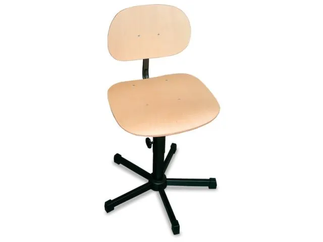 Werkplaatsstoel 440-630mm Beuken-Multiplex Zitneigingsverstelling