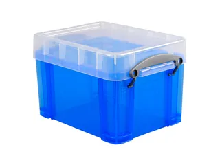 Opbergbox Really Useful 3 liter 245x180x160mm transparant blauw - 1