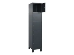 lockerkast,HxBxD 1950x400x500mm,1x5vakken,vak B 400mm,cil.-slot,voeten