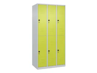 dubbeldekse locker,HxBxD 1850x900x500mm,3x2vak.,vak B 300mm - 1