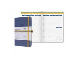 Weekagenda Linescape A5 2026 (EN) blauw Hardcover verticale indeling