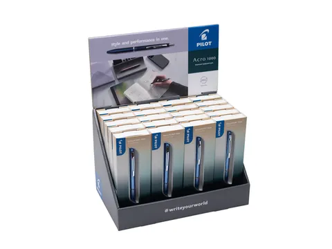Balpen Pilot Acro 1000 medium assorti Display