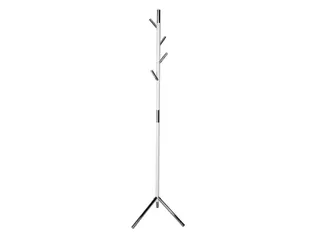 Staande Kapstok Linair Wit, Verchroomd - 1
