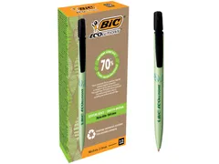 Balpen Bic Ecolutions media clic bio-based medium zwart