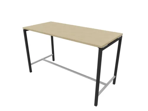 statafel,HxBxD 1070x1800x800mm,hoekig,met 4-voeten donkergrijs