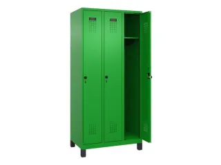 locker,HxBxD 1950x900x500mm,3vak,vak B 300mm,draaigrendel,voeten - 2