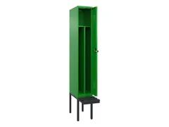 locker met bank,voor scheiding van kleding,HxBxD 2120x300x815mm,1vak