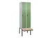 locker voor scheiding van kleding,HxBxD 2120x600x815mm,2vak