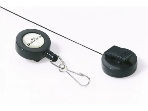 Legitmatiehouder Met Karabijnhaak Antraciet Grijs