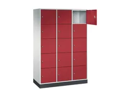 grootvolume-lockersysteem,RAL 7035/RAL 3003,HxBxD 1950x1220x500mm