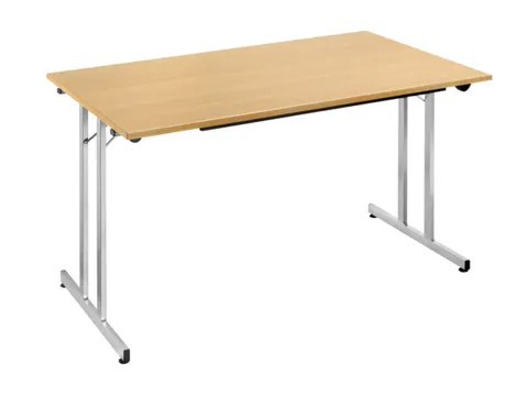 Klaptafel Vrijstaand 140x70 Cm Onderstel Aluminium Blad Beuken