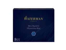 Inktpatroon Waterman lang Mysterious Blue Blauw-Zwart 8 stuks