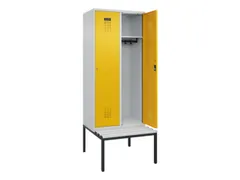 locker met bank,HxBxD 2120x800x815mm,2vak,vak B 400mm,cilinderslot