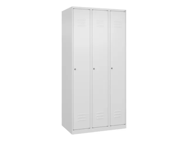 locker,HxBxD 1850x900x500mm,3vak,vak B 300mm,cil.-slot,staand op vloer