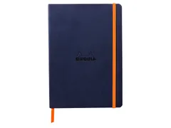 Notitieboek Rhodia A5 lijn 80 vel 90gr nachtblauw