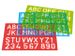 sjablonen Westcott cijfers en letters assortie kleuren - 1