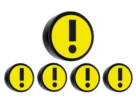 Impressiemagneet Attention 35mm Geel