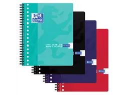 Collegeblok Oxford School A5+ 17-gaats 80vel assorti