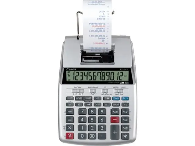 Canon P23-DTSC calculator Desktop Rekenmachine met printer Zilver
