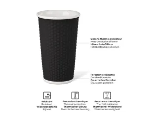 Beker porselein Les Artistes Paris 450ml met siliconen grip Groen - 3