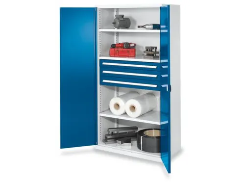 Materiaalkast Dubbelwandige Deur 1950x1000x600mm 3legborden 3laden