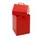 Afvalverzamelaar Vuurremmend 45 Liter 640X330X310Mm Rood