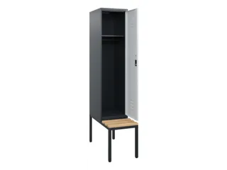 locker met bank,HxBxD 1950x400x815mm,1vak,vak B 400mm,cil.-slot - 2