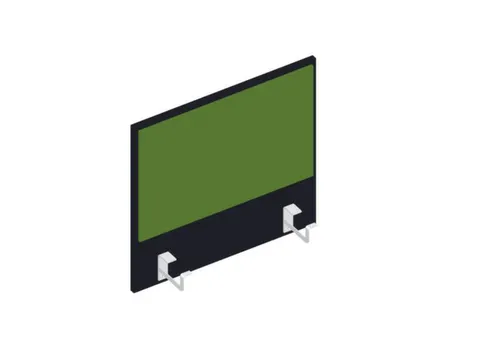 baliepaneel,v. bureau,aanbouw links,B 600mm,CC-zwart,BN7048-groen