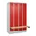 locker met bank,HxBxD 1950x1200x815mm,4vak,vak B 300mm,cilinderslot