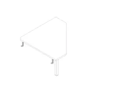 koppelelement voor bureau,90 °,HxBxD 680-760x840x840mm,v. 4voeten