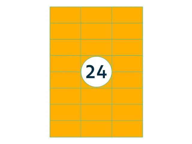 Etiket Rillprint 70x37mm fluororanje 2400 etiketten