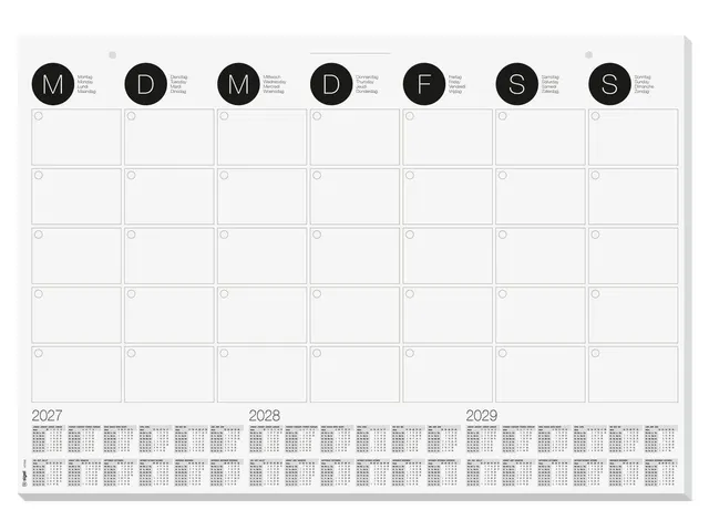 Designonderlegger Sigel muur- kalender/onderlegger 27/28/29 59,5x41cm