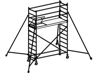 rolsteiger,reik H 4,4m,steiger H 3,64m,1platform(s),1luik - 1