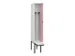 locker met bank,voor scheiding van kleding,HxBxD 2120x300x815mm,1vak