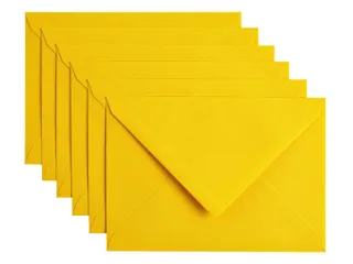 Envelop Papicolor C6 114x162mm Dottergeel Gegomd - 1