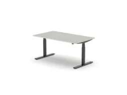 Elektrisch ihv bureau,HxBxD 650-1310x1600x900mm,blad lichtgrijs