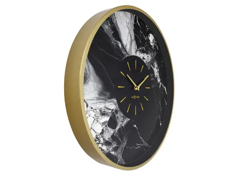 Wandklok NeXtime Marble Duo 48cm goud metaal