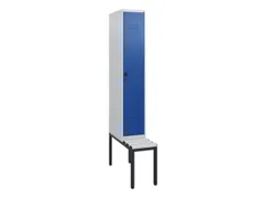 Armoire vestiaire avec banc HxlxP 1950x300x815mm 1compart.