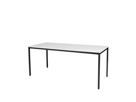 Domino Basic Tafel Vaste Hoogte 1800x800mm Grijs 25mm Zwart 4-Poot