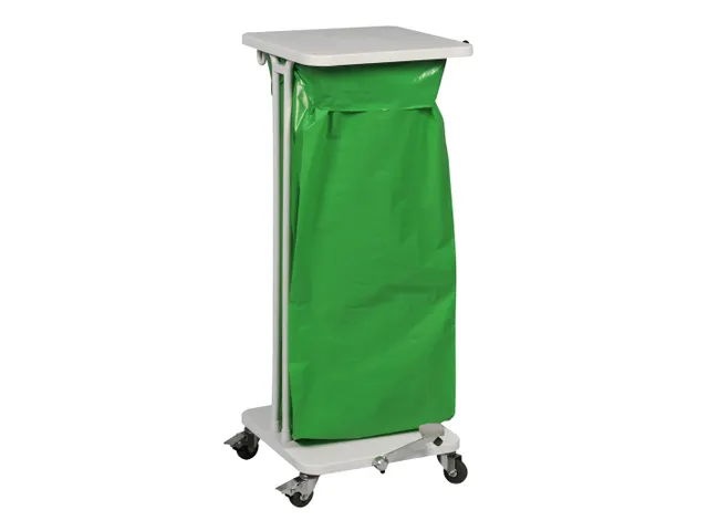 AFvalzakhouder Saekko Boy met deksel en voetpedaal 120 Liter Wit