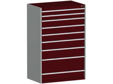 Ladekast 1600x1050x650mm 9laden 75kg Kleur Ral3004