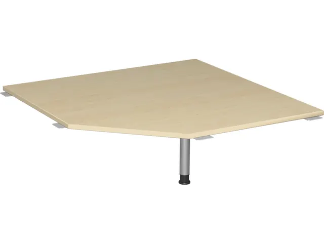 koppelelement voor bureau,90 °,BxD 1230x1230mm,blad esdoorn,hoekig