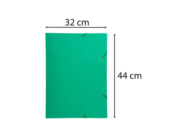 Elastomap met 3 kleppen glanskarton 600gm² - A3-Groen