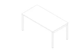 bureau HxBxD 730x1600x800mm blad wit 4-voeten wit