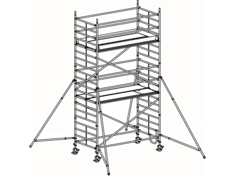 rolsteiger,reik H 6,4m,steiger H 5,64m,2platform(s),m. luik