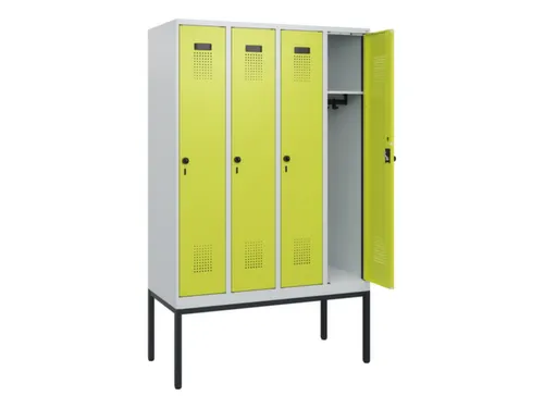 schoollocker,HxBxD 1950x1200x500mm,4vak,vak B 300mm,draaigrendel