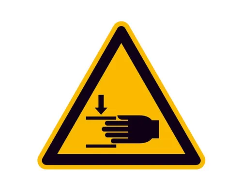 Waarschuwingsbord,V. Binnen/Buiten,Waarschuwing: Handletsel,Polyester