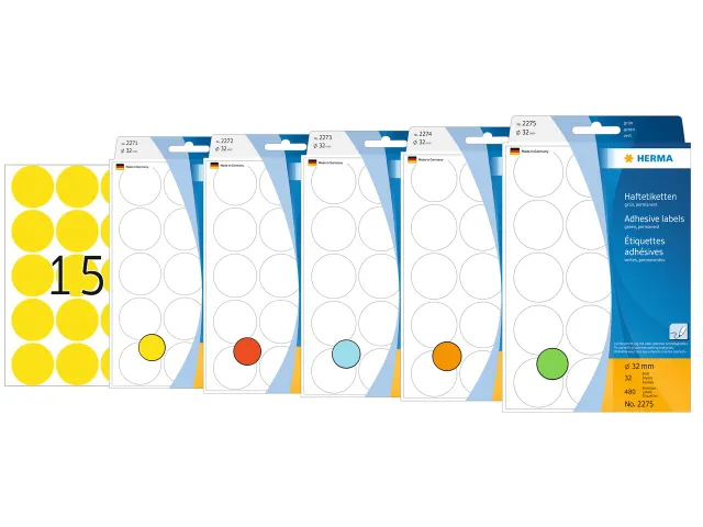 HERMA 2270 Multipurpose etiketten Rond 32mm Wit 480 stuks